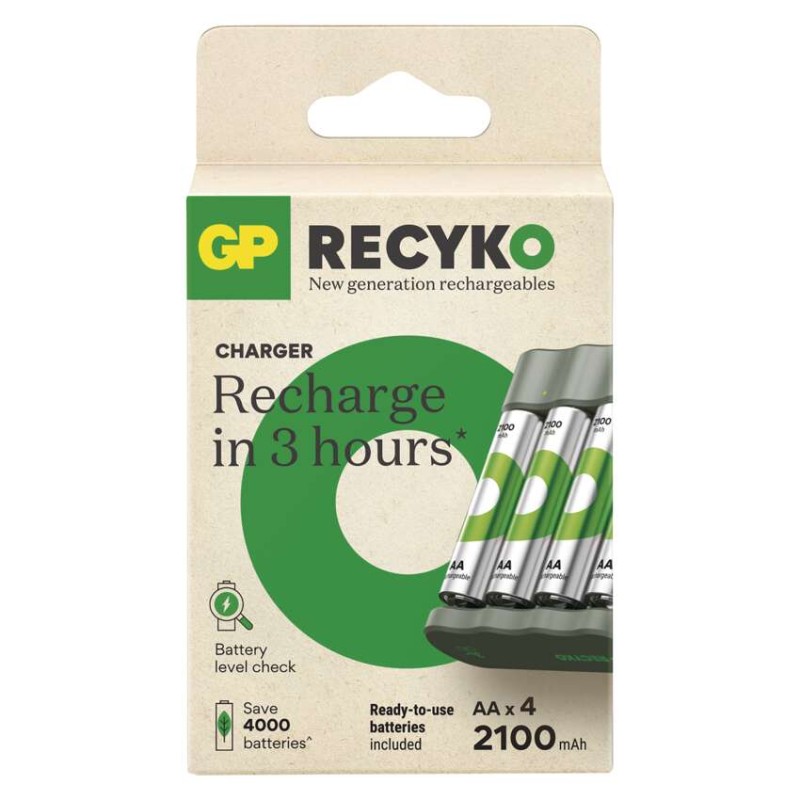 GP Akkumulátor töltő Eco E441+4xAA ReCyko 2100mAh - Image 2
