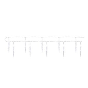 LED karácsonyi fényfüzér – 10x jégcsap, 1,35 m, 2x AA, beltéri, hideg fehér, időzítő