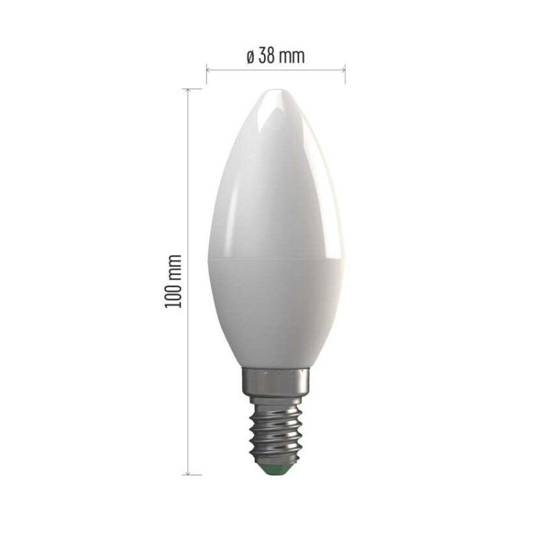 LED izzó Basic gyertya / E14 / 6 W (42 W) / 510 lm / meleg fehér - Image 2
