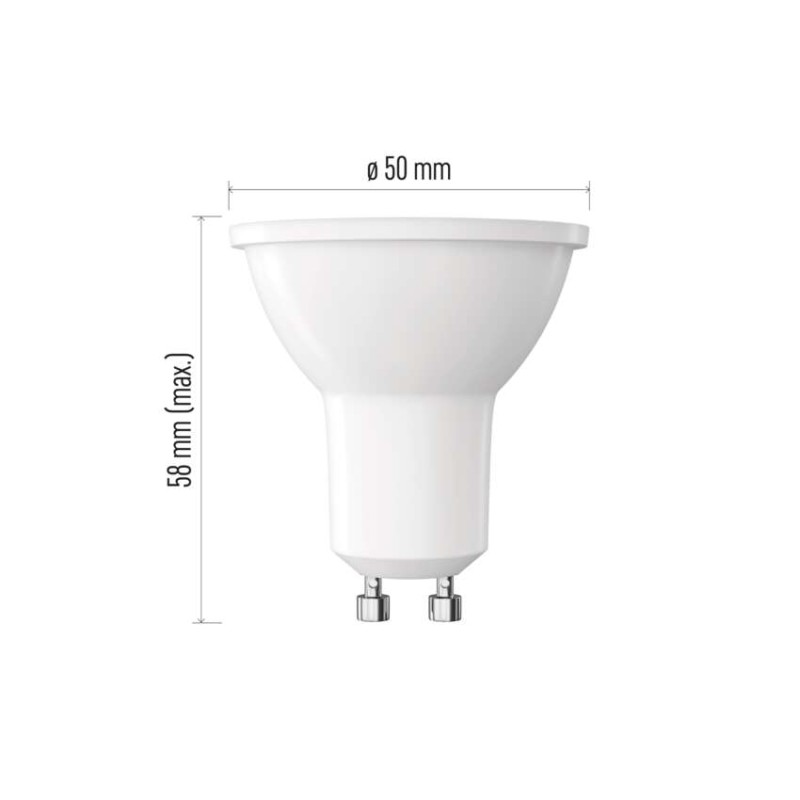 LED izzó Basic MR16 / GU10 / 2,9 W (25 W) / 250 lm / Meleg fehér - Image 2