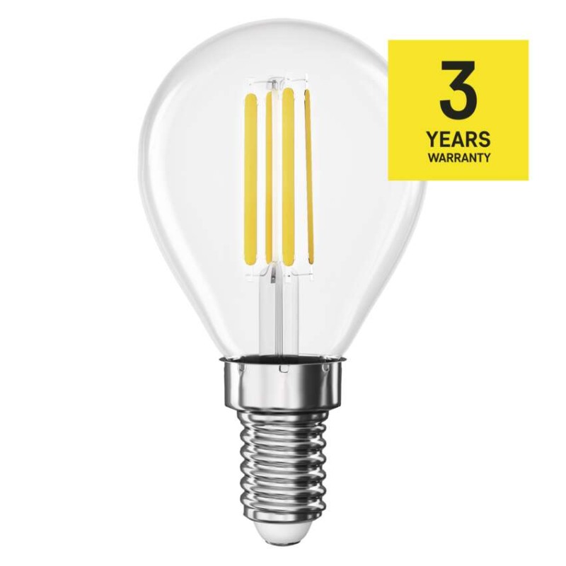 LED izzó Filament Mini Globe / E14 / 7 W (75 W) / 1055 lm / meleg fehér - Image 3
