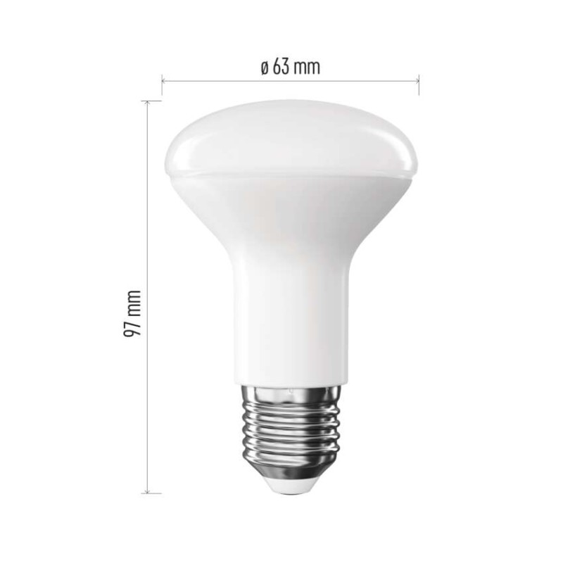 LED izzó Classic R63 / E27 / 7 W (60 W) / 806 lm / Meleg fehér - Image 2
