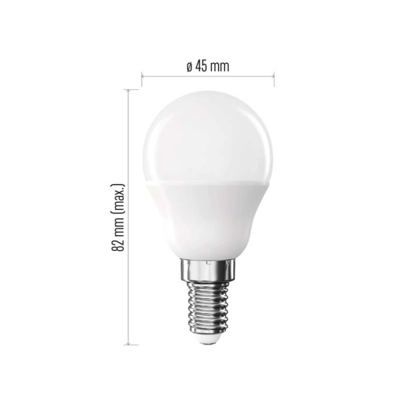 LED izzó Basic Mini Globe / E14 / 5,5 W (40 W) / 470 lm / Természetes fehér - Image 2
