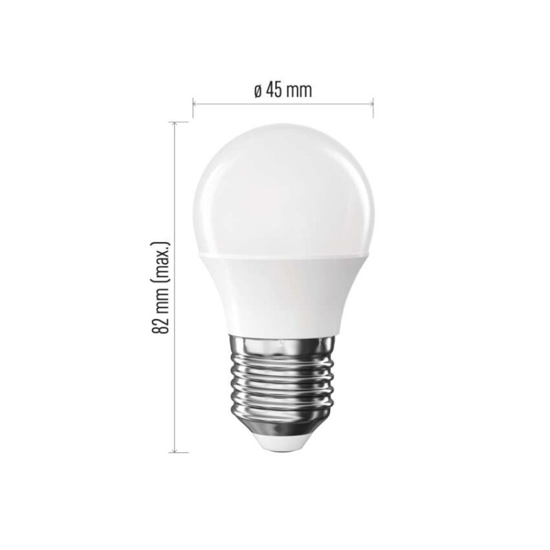 LED izzó Basic Mini Globe / E27 / 5,5 W (40 W) / 470 lm / Meleg fehér - Image 2