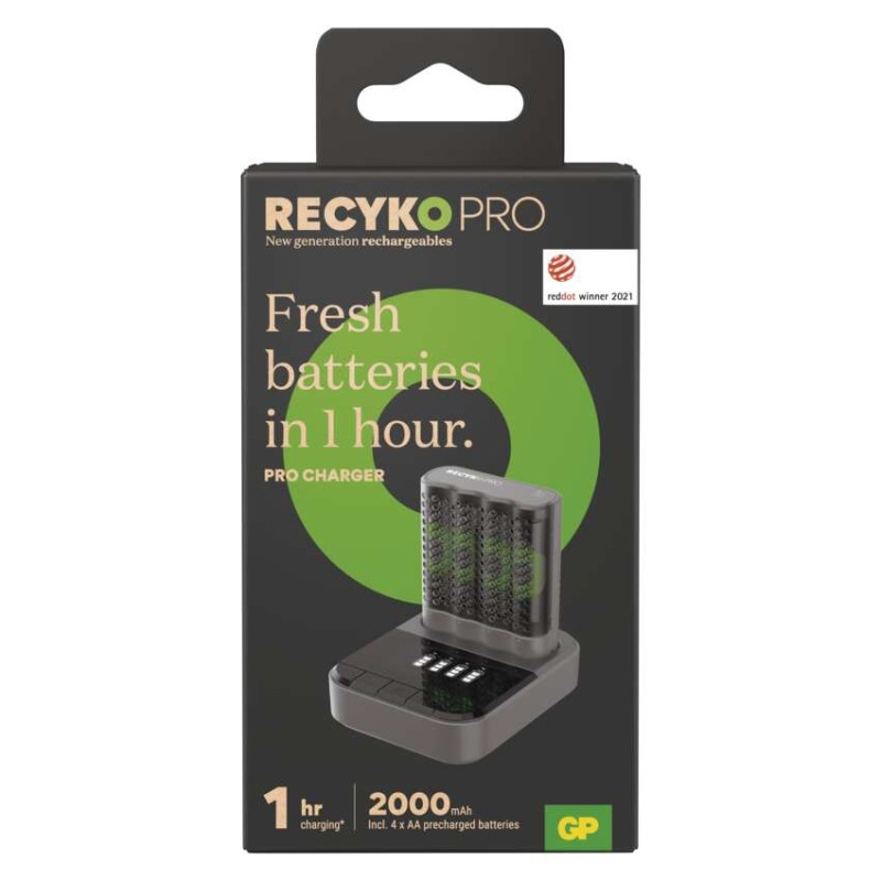 GP Pro akkumulátor töltő P461+4xAA ReCyko Pro + dokkoló - Image 2