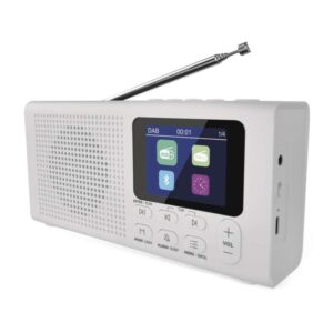 Hordozható rádió Bluetooth, DAB / DAB+ / FM, fehér színben